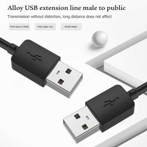 USB 2.0 tegund A karlkyns til tegund A karlkyns snúru