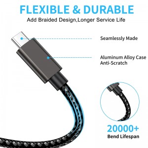 USB C-verlengkabel, type C mannelijk naar vrouwelijk verlengsnoer USB3.1 Gen2 100 W Snel opladen 10 Gbps overdracht