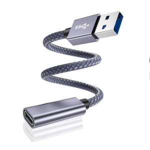 USB C Dheddig ilaa USB 3.0 Lab Cable Adapter, 5Gbps USB 3.1 GEN 1 Nooca A oo loo beddelo Nooca C