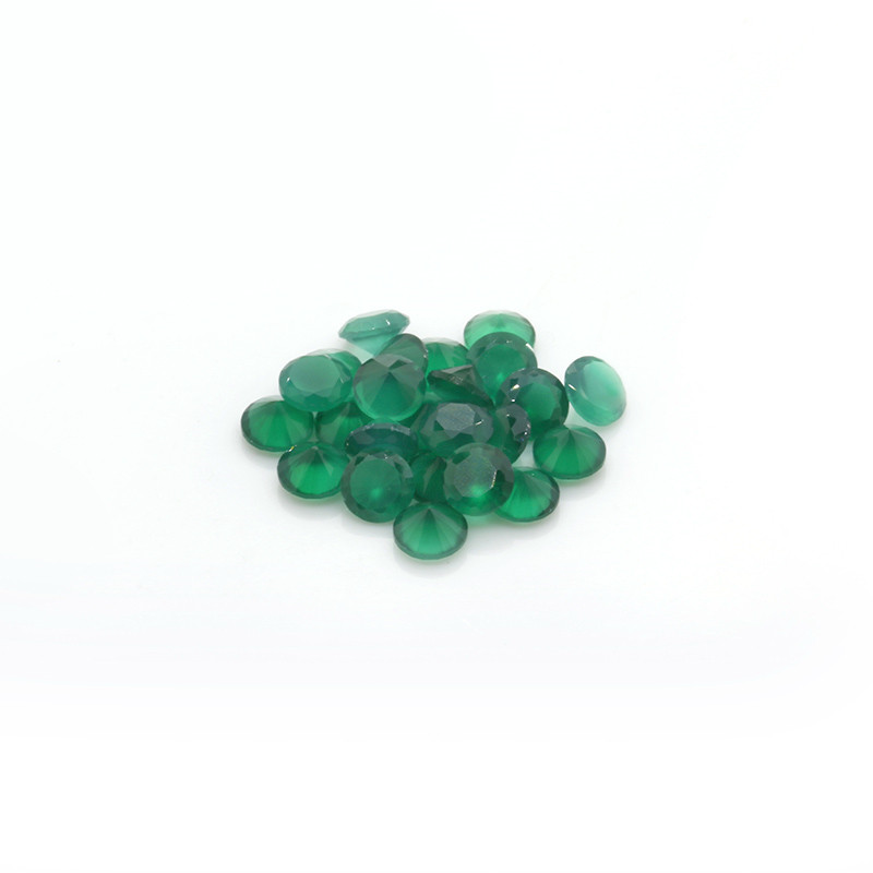 1.0mm Natural Green Agate Loose Gems