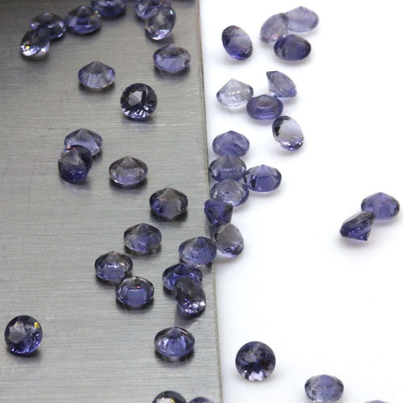 Natural Cordierite Loose Gems  Round Cut 1.0mm