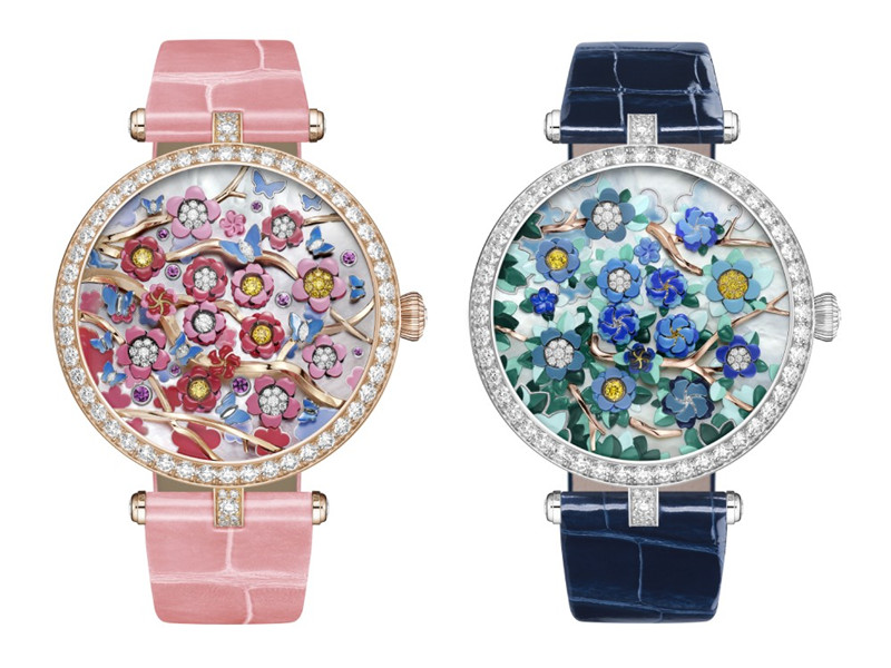 W&W 2022 Van Cleef & Arpels Launches Lady Arpels Heures Florales High Jewelry Poetic Functional Watch Flower Clock Telling Time