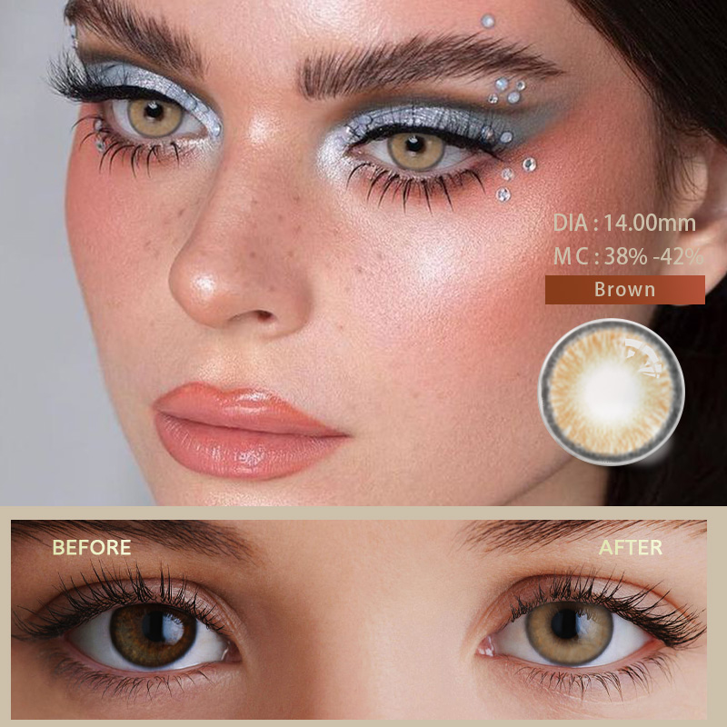 DBeyes HOT maglovito smeđe dobre kvalitete kontaktne leće za oči super prirodne boje vruće prodaje veleprodajne kontaktne leće u boji
