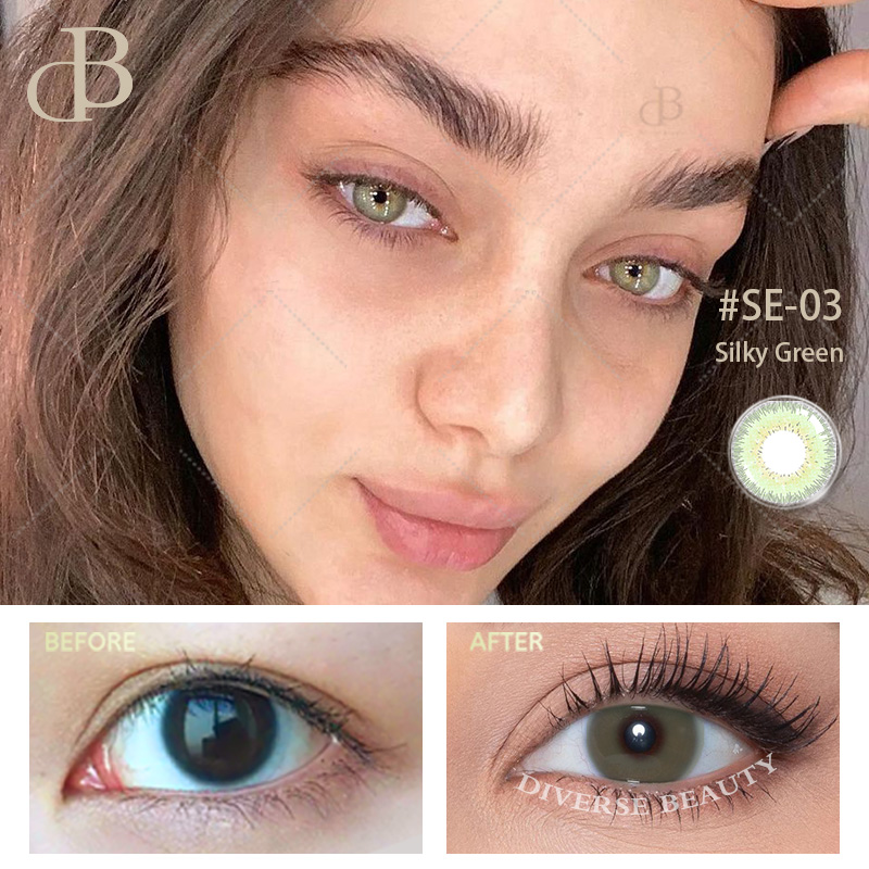 Spalvoti kontaktiniai lęšiai Natūralios kosmetikos spalvos lęšiai Soft Monthly Look Spalva didelės akys