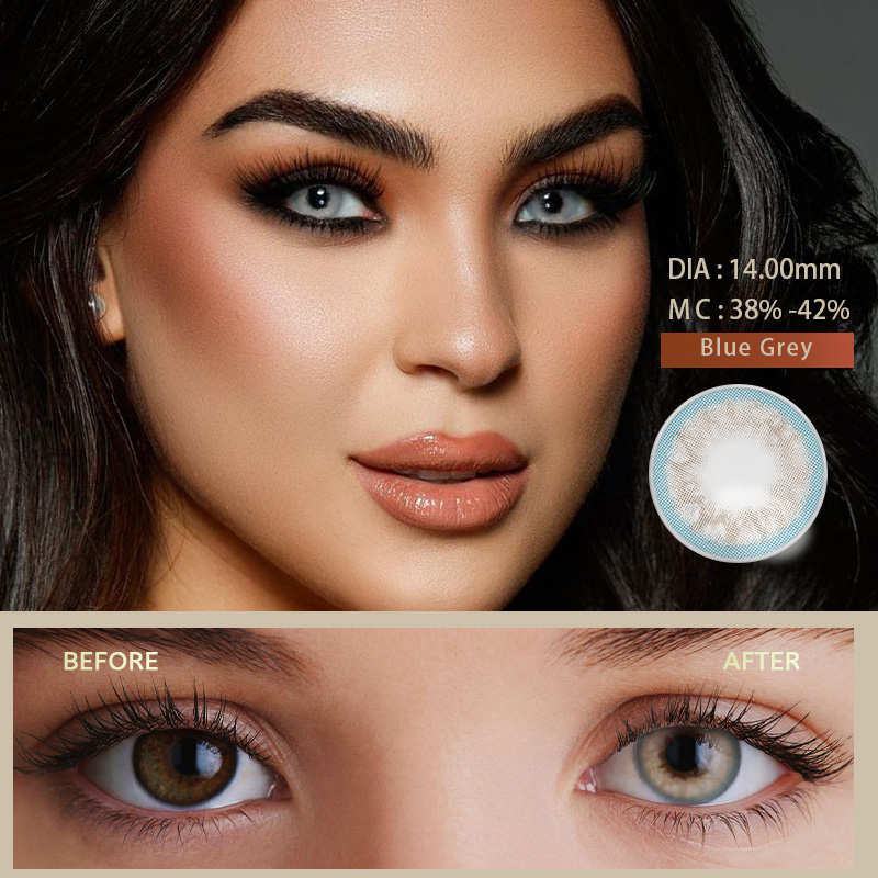 2022 m. DBeyes kontaktinių lęšių didmeninė prekyba Pritaikykite metinius kosmetinius pilkus minkštos spalvos kontaktinius lęšius