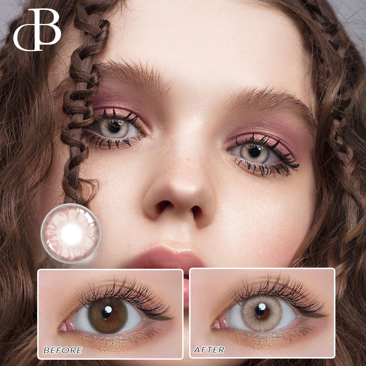 DB godišnje leće za senzualnu ljepotu u boji, kontaktne leće u prozirnoj boji