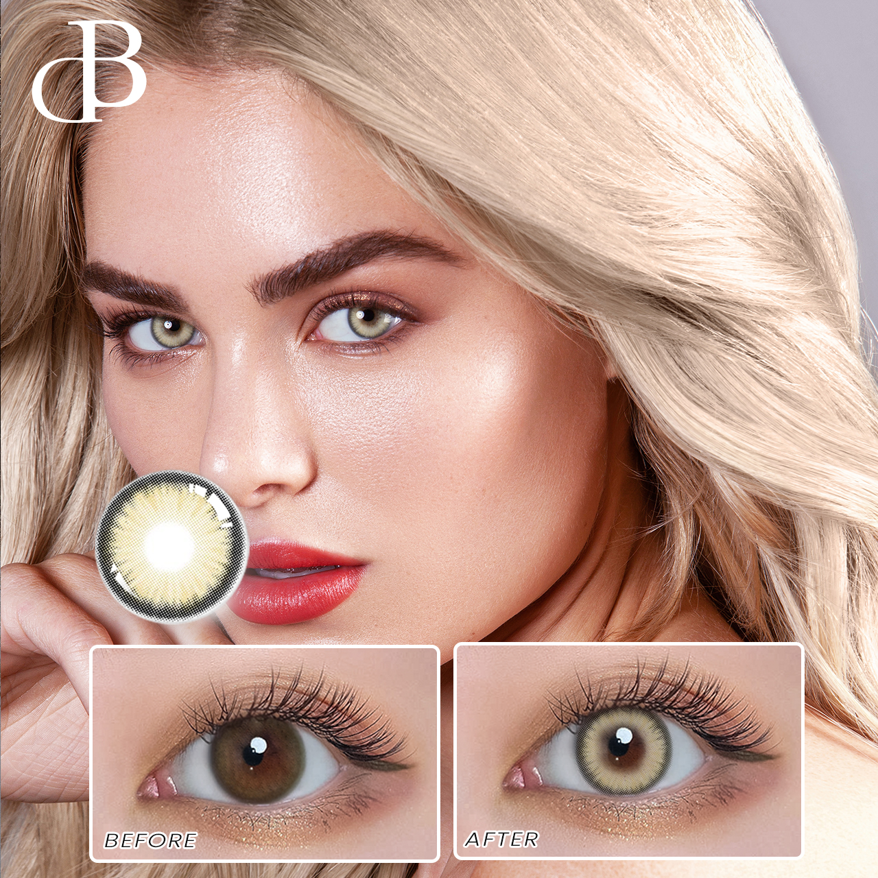contact lenses ប្រផេះធម្មជាតិលក់ដុំ bella style contact lenses កែវភ្នែក