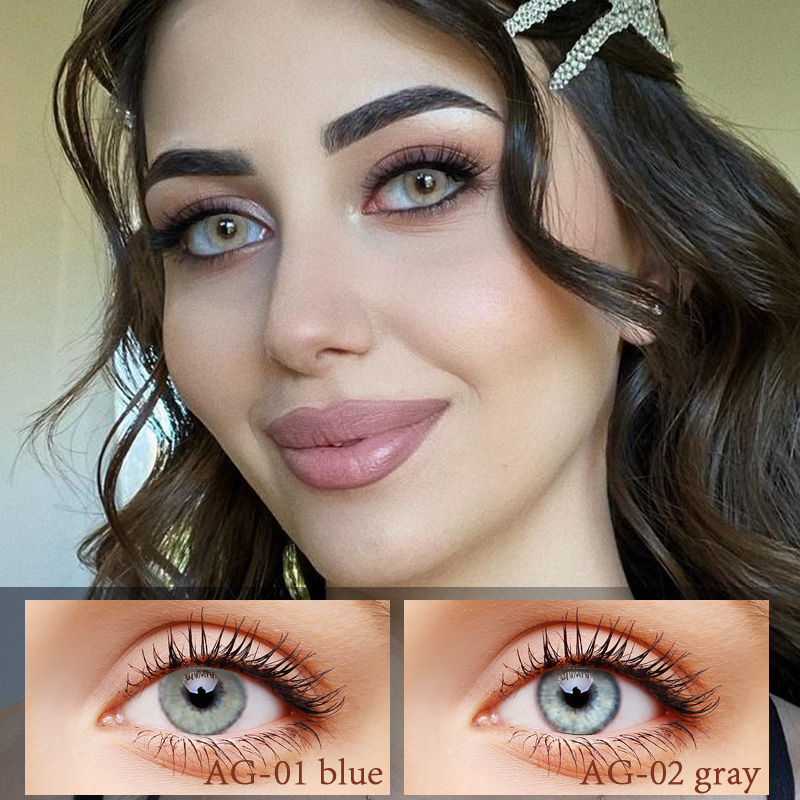 DBeye šedá 14,2 Průměr měkkých očních kontaktních čoček 2 3tónové kvalitní kosmetické kontaktní čočky