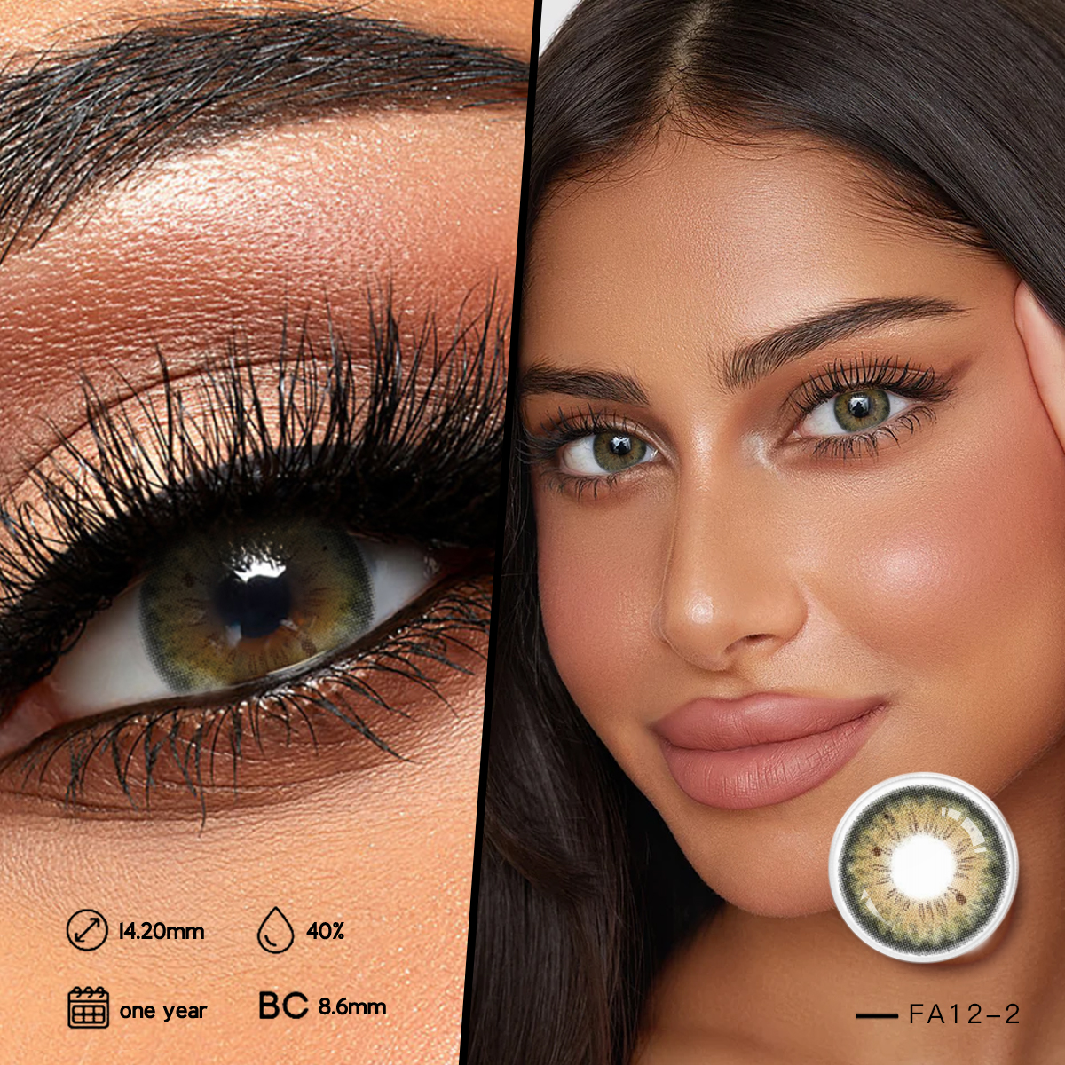 Yıllık Doğal Renkli Kontakt Lensler Rahat kahverengi Kontakt Renkli Göz Kontakt Lensler toptan Lensler