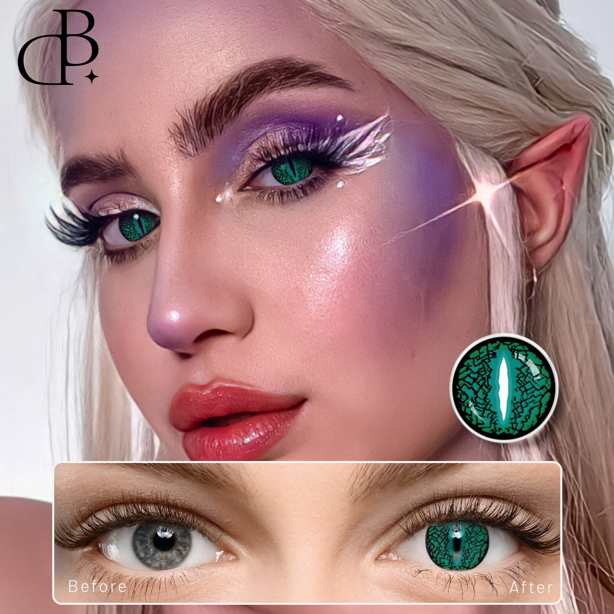 គុណភាពខ្ពស់ Halloween Lenses ភ្នែកពស់ Colored Eye Contact Lens Lentes de Contacto Contact Lenses