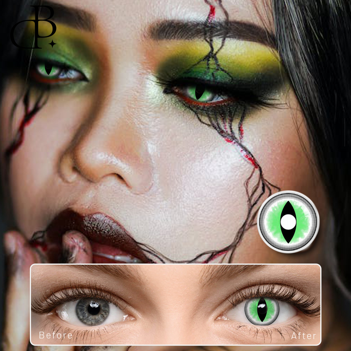 CE ISO usine directement en gros pas cher prix DBeyes contacts de couleur super naturels cosmétiques lentilles de contact de couleur verte