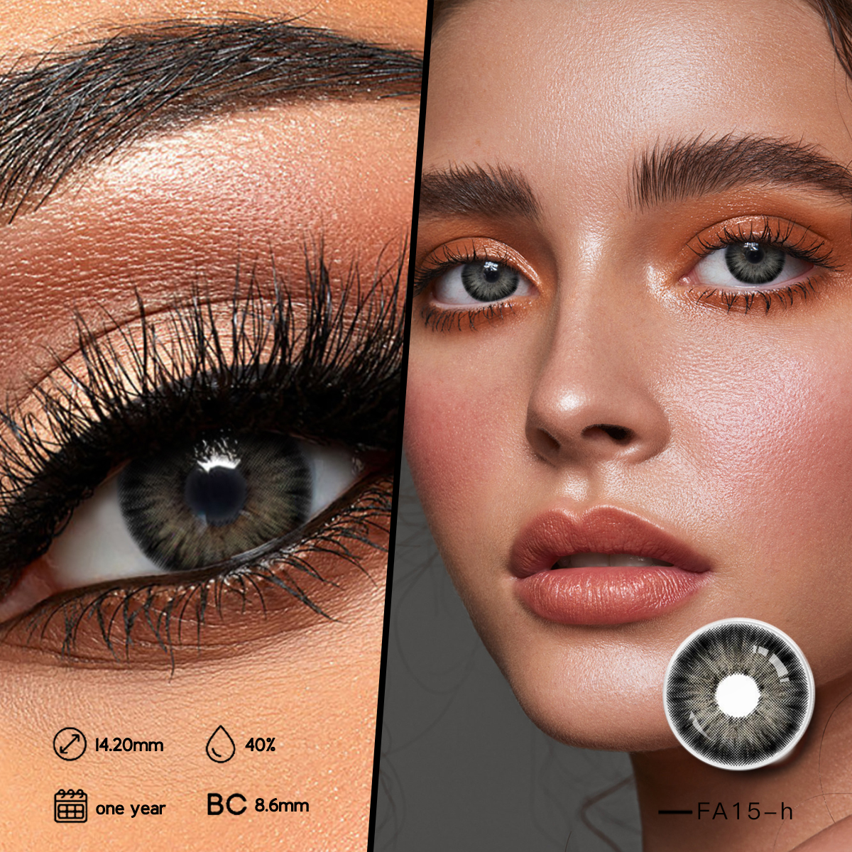 DBeyes Toptan Fiyat Lensler siyah Moda Kozmetik Renkli Göz Kontakt LensPopüler