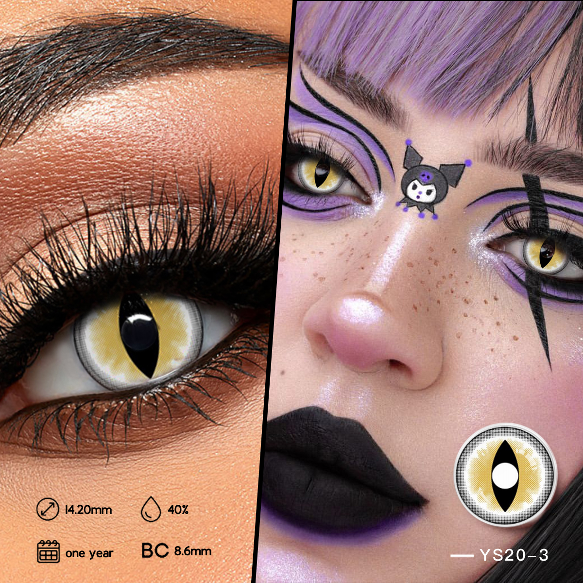 Multicolored Lenses Anime Cosplay Eyes Colored Lenses For Eye Cosmetics yellow Tone Lens E Holisa Mahlo