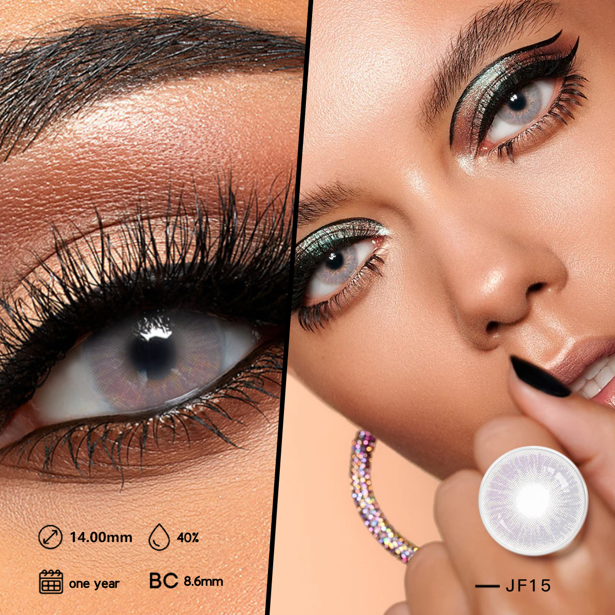 Mor göz kontakt lensler renkli kontakt lens toptan Renkli Lensler Yumuşak güzellik mağazası şartları