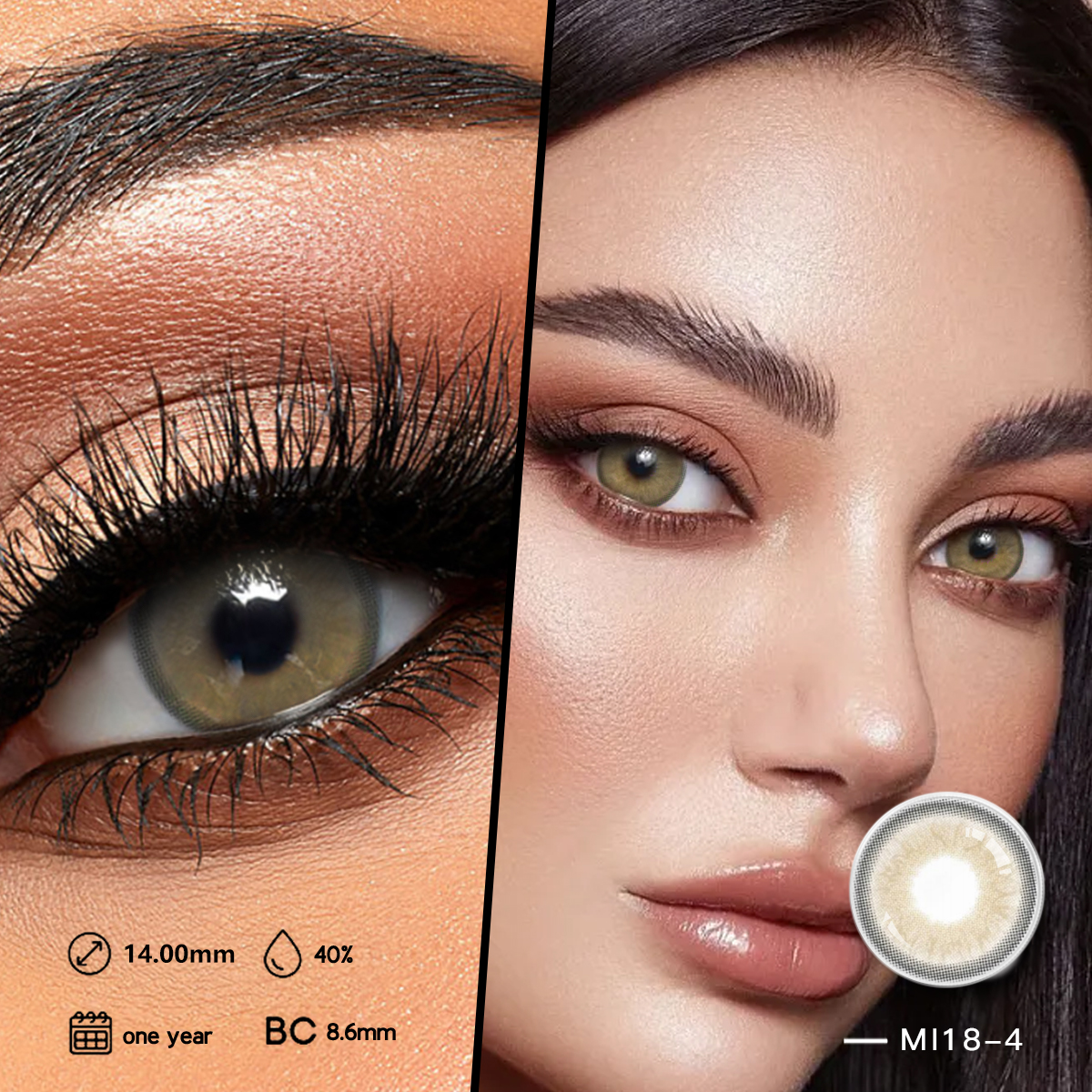 Baskı Fabrikası Sanat Kağıdı Kontakt Lensler Kutu Moda Kozmetik Renkli Göz Kontakt Lens Karton