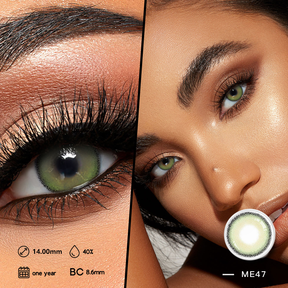 CE ISO fektheri ka ho toba wholesale theko e tlaase super natural yellow colored contacts cosmetic color contact lenses