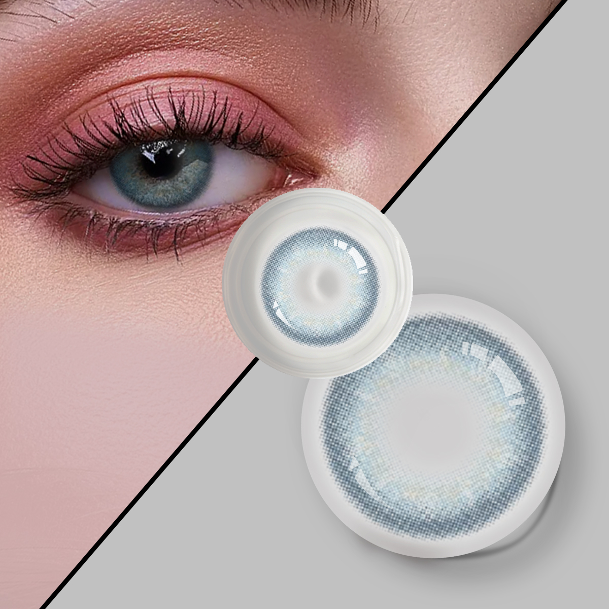 คอนแทคเลนส์สีฟ้า soft contact lens lentes contacto color size14.5mm