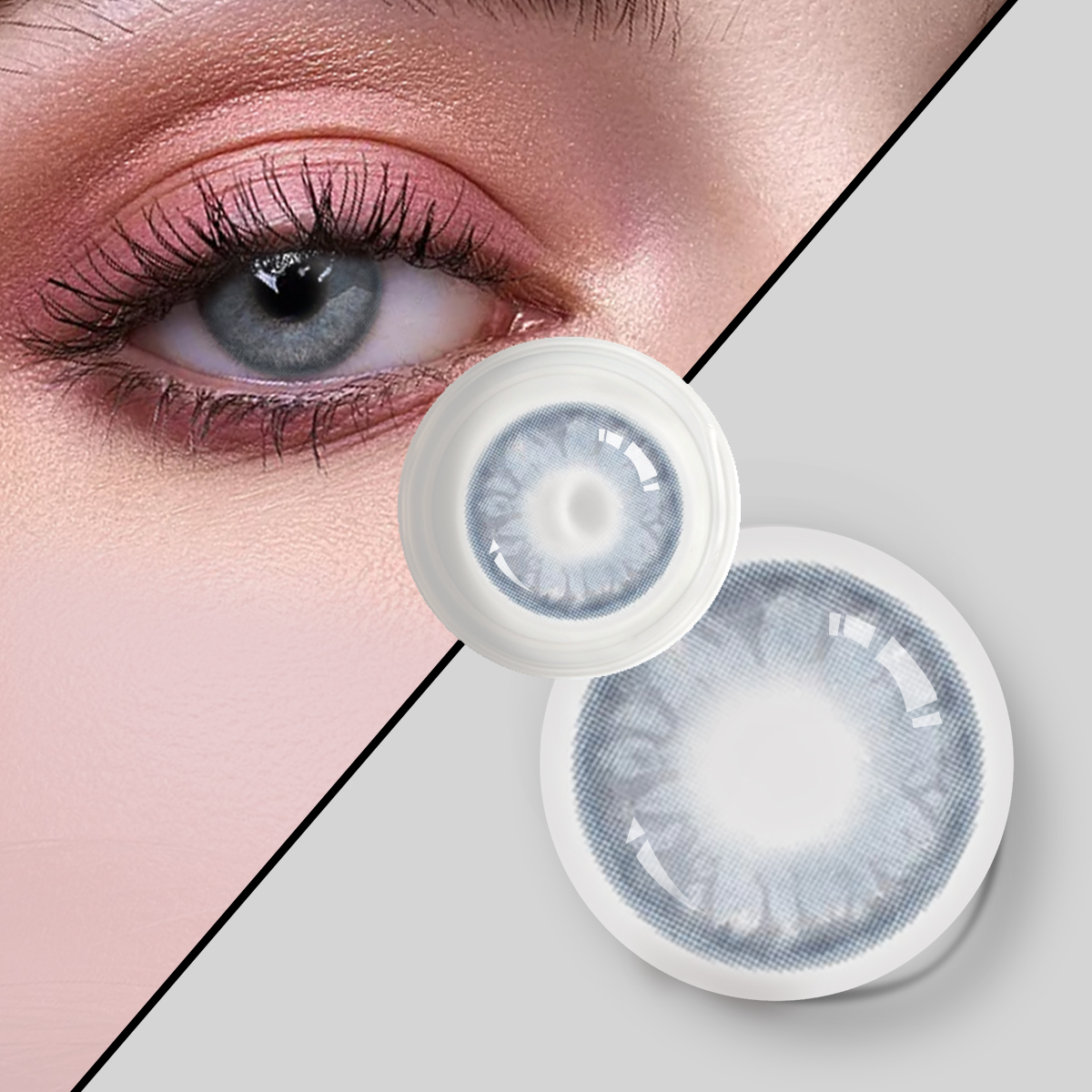 DBeyes Lentilles de contact colorées Blue Colored Contacts lentilles de contact avec mesure personnalisée