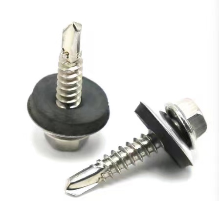 Stainless Steel 304 316 A2 A4 Hex Flange Head Self-drilling Screw with EPDM Bounded Washer