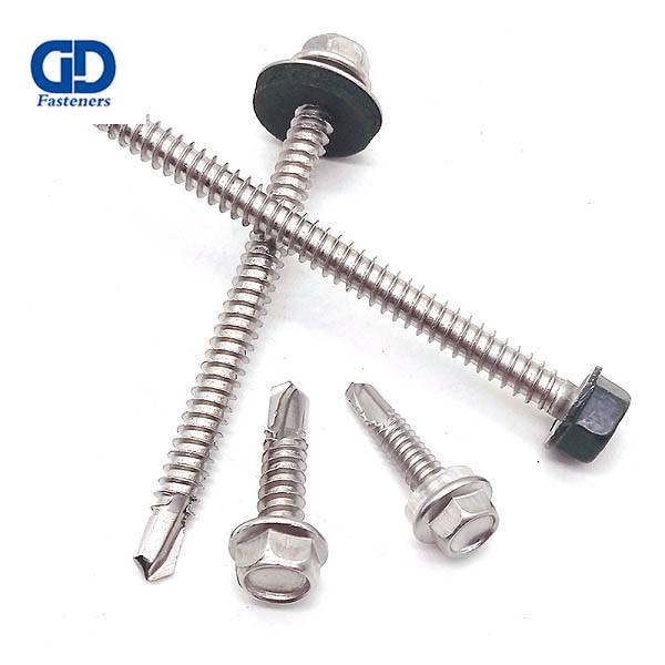 Stainless Steel 410 Hex Musoro EPDM Bonded Washer Self-drilling Screw