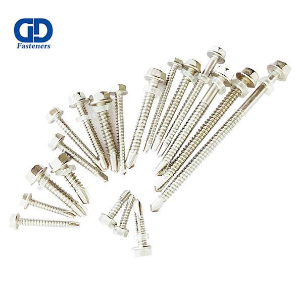 Stainless Steel 410 Hex Head EPDM Bonded Washer Self-drilling Screw