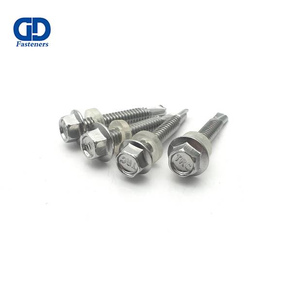 Stainless Steel 410 Hex Head EPDM Bonded Washer Self-drill Screw