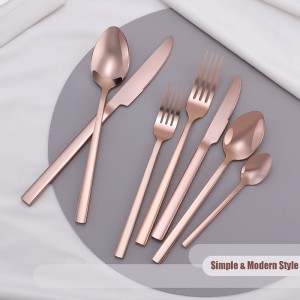 Rose Gold Stainless Steel Cutlery Set Wedding Knife fork Spoon Flatware Set