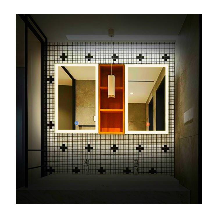 Famous Discount Led Vanity Mirror Crystal Factory Exporters –  DEBIEN Top fashion mirrors with light led smart with led bathroom mirror cabinet wall bathroom mirrors  – DEBIEN