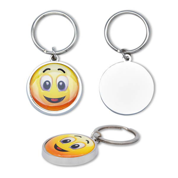 Faktori Wholesale Metal Keychain Custom Epoxy Sticker