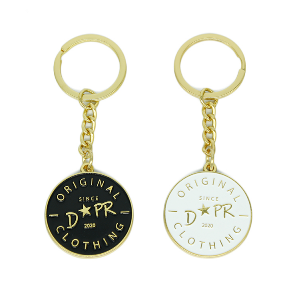 Привезак за кључеве Медаља Метални прилагођени угравирани логотип Златни привезак за кључеве