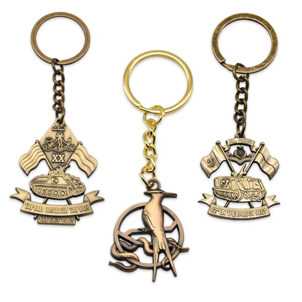 Custom Cartoon Pendant Label Ntsiab Cim Cim Antique Bronze 3D Keychain