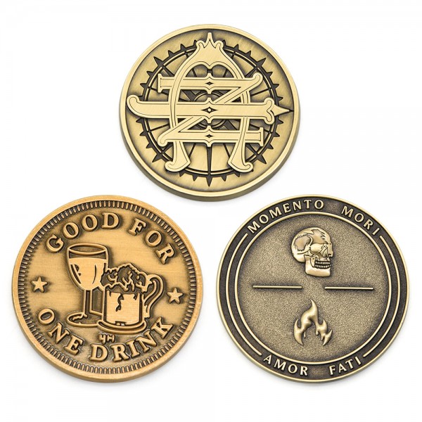 Veľkoobchodný výrobca mincí na zákazku 3D prázdne kovové starožitné mince
