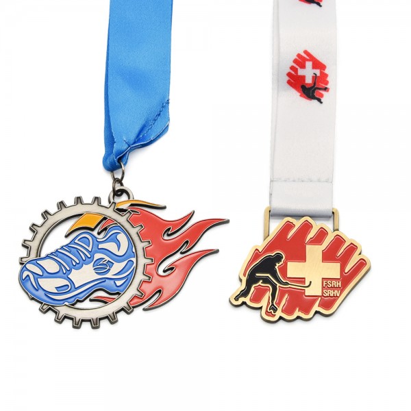 Personalized Design Your Own Sport Marathon Running Finisher Zinc Alloy Medal With Lanyard