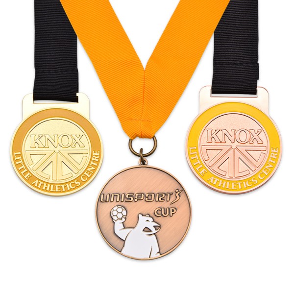 Prix ​​bon marché personnalisé de grossiste Marathon Soccer Award Running Metals Trophées Médailles