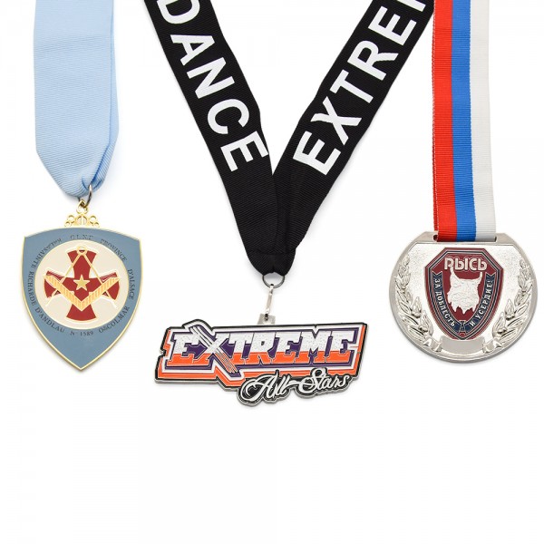 Фабричен дизайн Персонализирано лого Цинкова сплав 3D Състезание Маратон Спортни медали с панделки