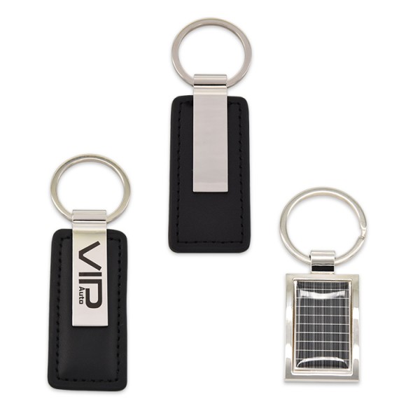 Nouvo Design faktori Custom Wholesale Biznis Veritab Pu Leather Keychain