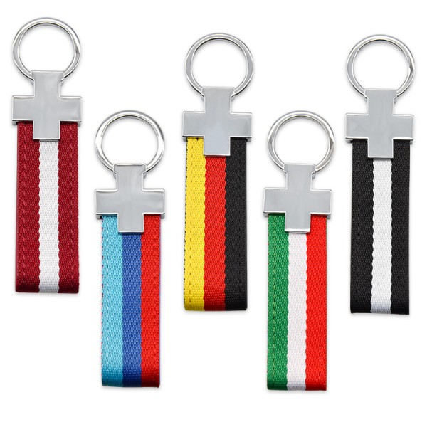 Anpassad personlig lädernyckelringhållare Lyxig färgglad läderpu-nyckelring