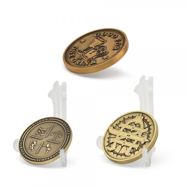 सिक्का निर्माता थोक कस्टम 3डी खाली धातु प्राचीन सिक्का