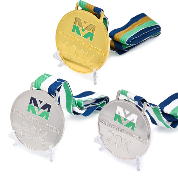 Medalha macia liga de zinco do costume do esporte da corrida da maratona do metal 5K 10K 20K 100K do esmalte do OEM