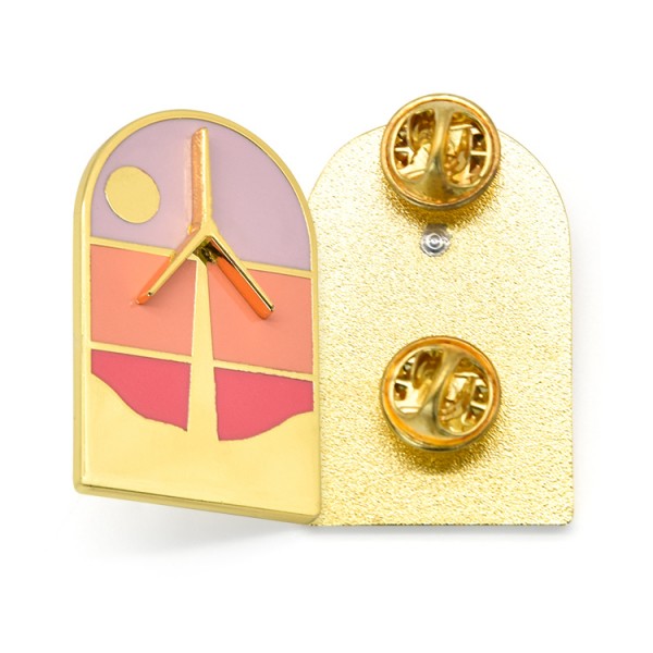 China Walang Minimum na Personalized na Logo Electroplate Nickel Gold Custom Metal Lapel Pins Para sa Sombrero