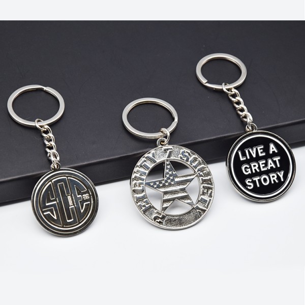 Фабричка цена Персонализиран синџир за клучеви со евтин метал прилагодено лого