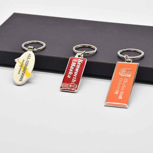 Na-customize ng Deergifts ang Iyong Sariling Logo Enamle Fancy Key Ring