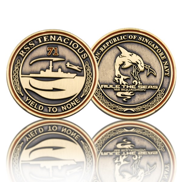 Brugerdefineret guld Sølv Bronze Zinklegering 3D Metal Challenge Mønt