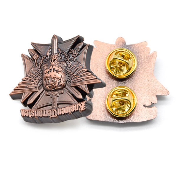 China Maker Custom No MOQ Badge Men Medaly Design Enamel 3D Lapel Pin