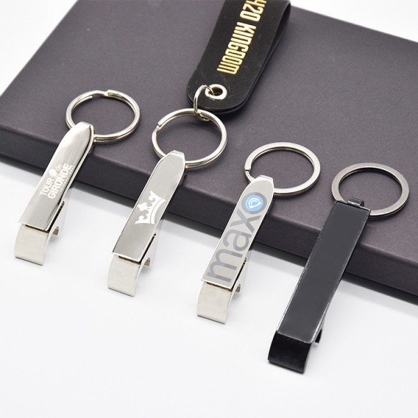 Portachiavi apribottiglie portatile portatile con logo personalizzato, piccolo e conveniente