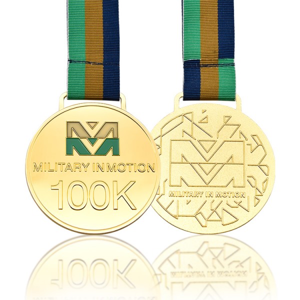 OEM cinko lydinio minkšto emalio metalo 5K 10K 20K 100K bėgimo maratono lenktynių sporto individualus medalis