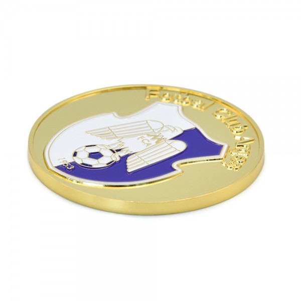 Көтерме жоғары сапалы теңшелген логотип Алтынмен қапталған мырыш қорытпасы металдан жасалған монета
