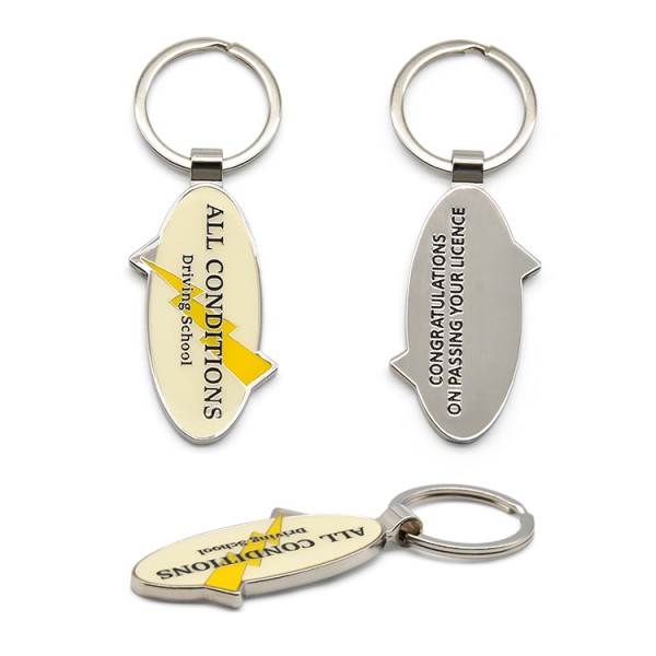 Deergifts Personalizzat Your Own Logo Enamle Fancy Key Ring