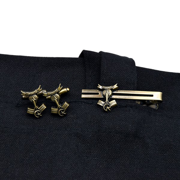 Personalized Antique Military Tie Clip en manchetknopen Manufacture