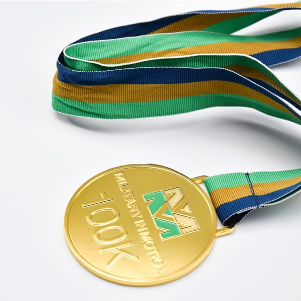 OEM sink qotishmasi yumshoq emal metall 5K 10K 20K 100K yugurish marafon poygasi sport maxsus medali
